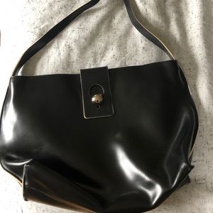 Furla Black Leather Shoulder Bag